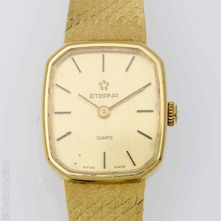 ETERNA
Montre bracelet en or jaune 18K (750/°°), b