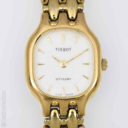 TISSOT
Montre bracelet de femme en métal doré, mod