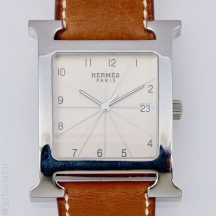 HERMÈS. Modèle "Heure H", année 2003. 
Montre brac