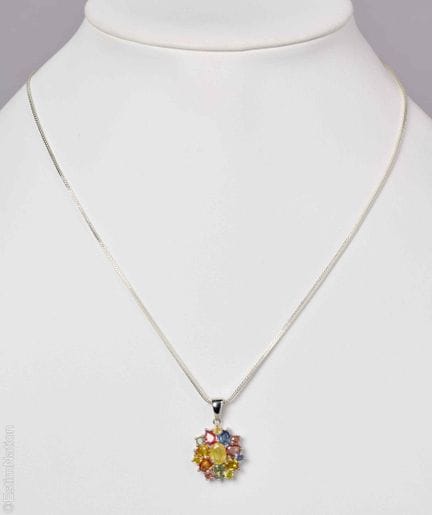 COLLIER PENDENTIF SAPHIRS
Collier en argent 925/°°