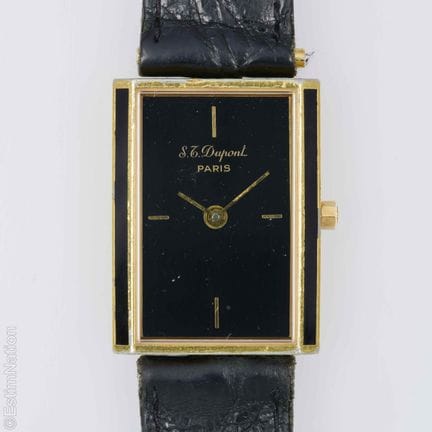 S.T. DUPONT, PARIS
Montre bracelet en métal doré
B