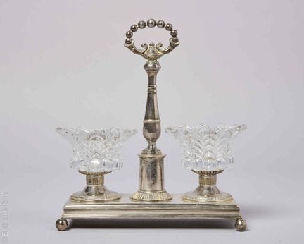 ARGENTERIE XIXE 
Saleron double en argent 950/°° a
