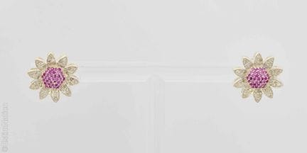 BOUCLES D'OREILLES RUBIS DIAMANTS
Paire de boucles