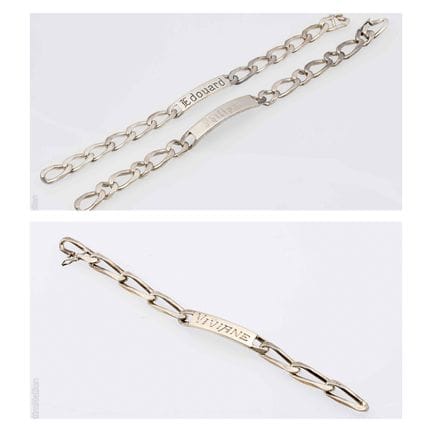 LOT DE TROIS GOURMETTES EN ARGENT
Lot comprenant t