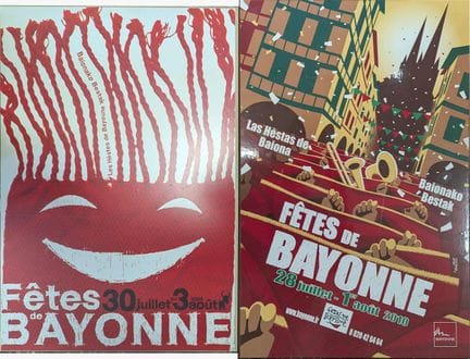 ZWEI PLAKATE zu den Festlichkeiten in Bayonne
Das 
