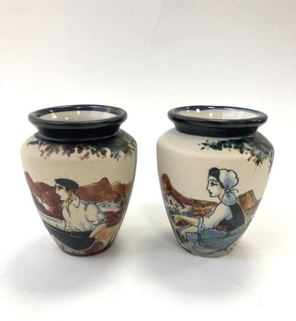 CIBOURE - FISCHER-Periode
ZWEI kleine Balustervase