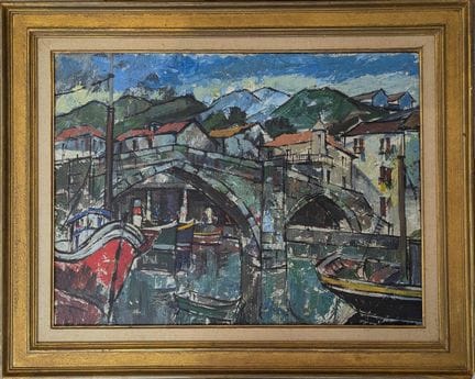 Jean HOURREGUE (1925-1983)
Ondarroa, die alte Brüc