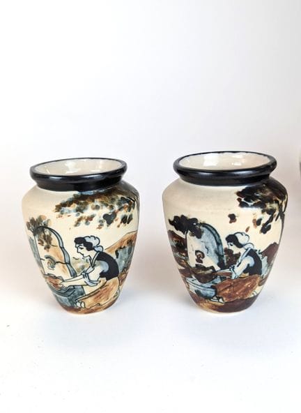 CIBOURE - FISCHER-Periode
ZWEI kleine Balustervase