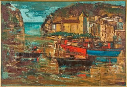 Gaston LARRIEU (1908–1983) 
Pasajes de San Juan
Öl