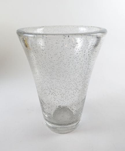 DAUM Nancy, Francia
JARRÓN de cristal burbujeado, 