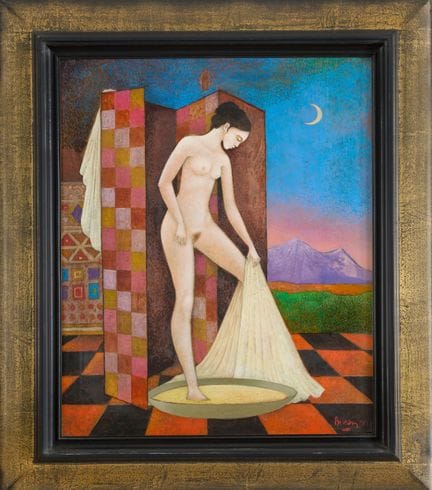 乔治·布拉姆（1931-1998）
《沐浴的裸女》
铜版画，右下角有签名。
64 x 52.5 厘米
