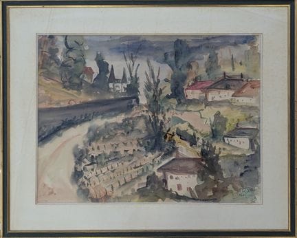 Roland DUBUC (1924-1998)
Paysage de campagne
Aquar
