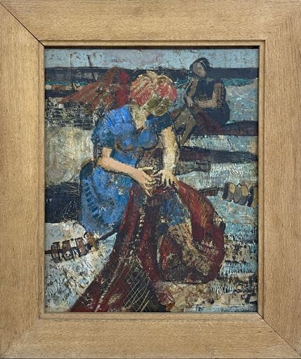 Ecole Française vers 1950
Les Ravaudeuses
Huile su