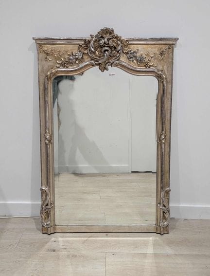 MIROIR DE CHEMINEE rectangulaire à cadre richement