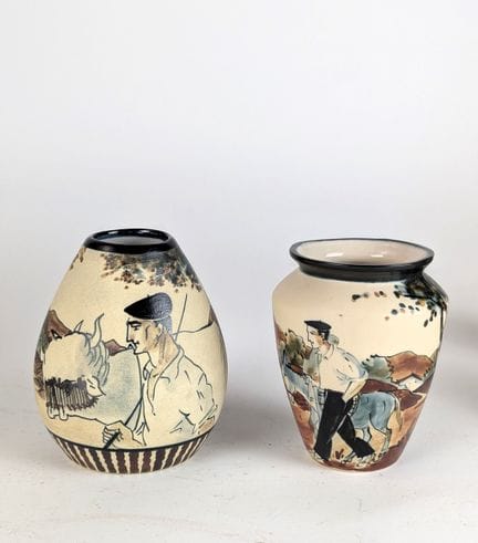CIBOURE - Période FISCHER
VASE ovoïde et VASE balu