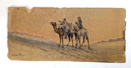 Alphonse REY (1865-1938)
Deux touaregs
Aquarelle s