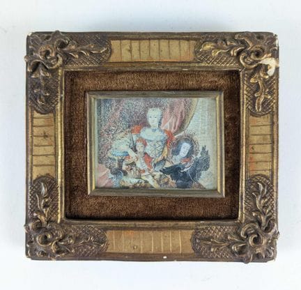 MINIATURE représentant la Famille Royale sur papie