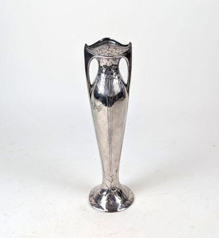 VASO SOLIFLORE in stagno argentato con decorazioni