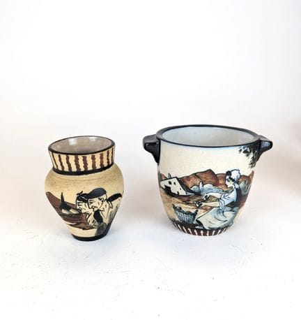 CIBOURE - Période FISCHER
VASE cratère et PETIT VA