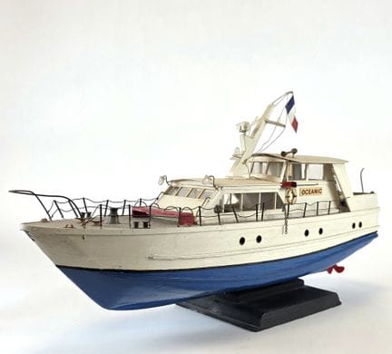 MODEL OF AN OCEANIC TRAWLER, made of wood painted 