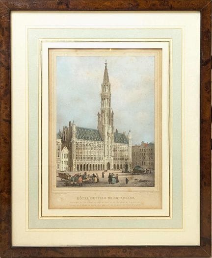DEUX GRAVURES
L’une en noir représentant « Paris m