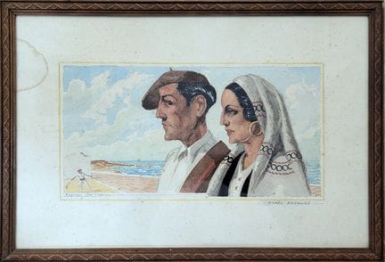 Pierre JAILLET (1893-1957)
Types basques
Aquarelle