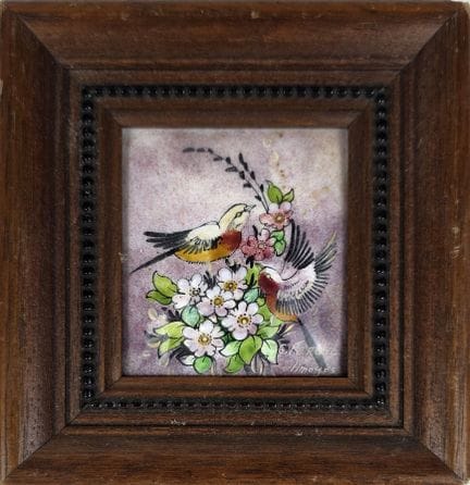 G. FERDEL à LIMOGES
Oiseaux et bouquet de fleurs
é