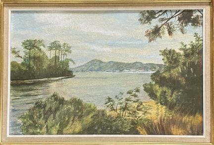 DUBAR (XXe siècle)
Le lac d'Hossegor, 1968
Crayon 