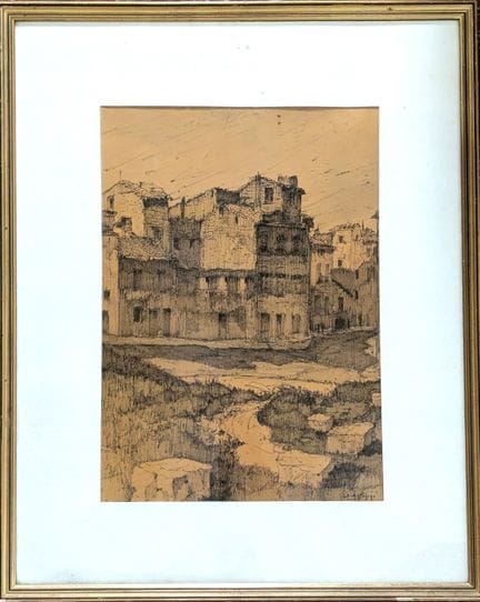 Dante ANTONINI (1914-1985)
Rue à Antibes
Encre et 