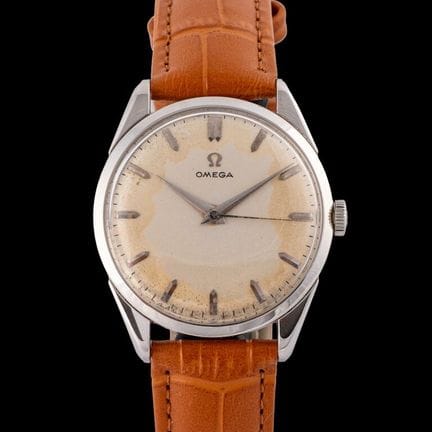 欧米茄机械复古款，型号2910-9 SC，此表产于1959年。序列号：16944858。 这款腕表配
