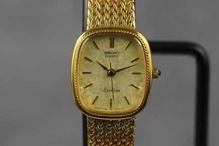 精工Exceline石英表，型号1221-5410，这款女士腕表完美诠释了1970至1980年代极简