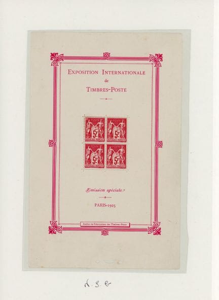 Blocchi Feuillet: Esposizione internazionale di fr