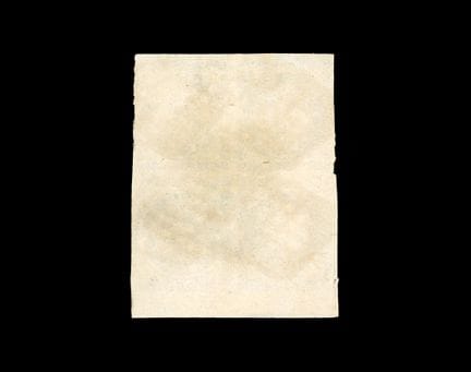 25c. Blu. Obl.  Blocco di 4. Filo superiore destro