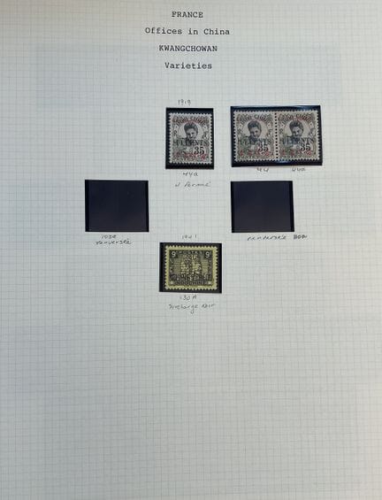 Colonie francesi - Kouang-Tcheou: Collezione di fr