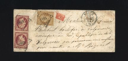 Republik + Kaiserreich: 10 Centimes Bister (defekt