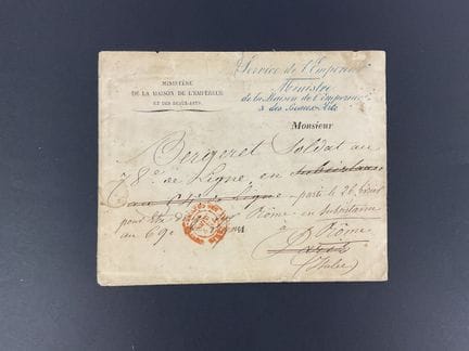 Zahnrand: Freimarke mit dem Stempel „Service de l’