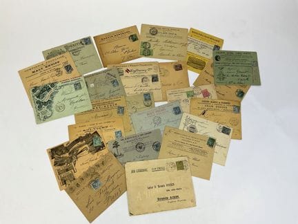 Sage - Publicité : Lot de 23 lettres affranchis au