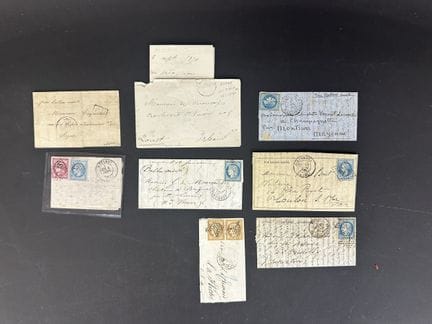 Krieg von 1870: Schönes Set aus 7 Ballons-Montés u