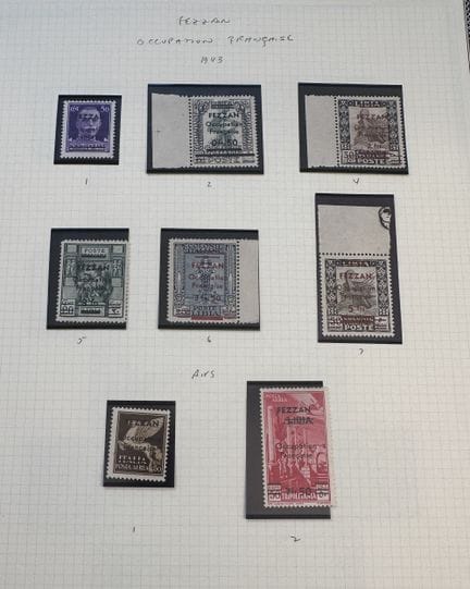 Colonie francesi - Fezzan: Collezione di francobol