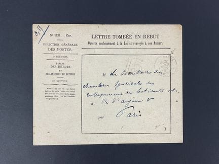 Krieg von 1870: Als Abfall markierter Brief, frank