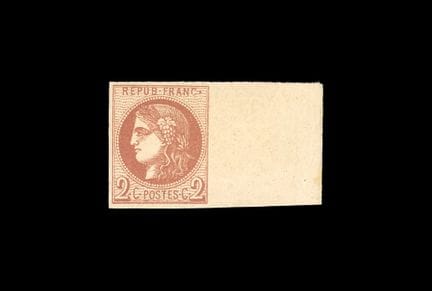 2c. Braun-rot. Übertrag 2. Rand eines Blattes. SUP
