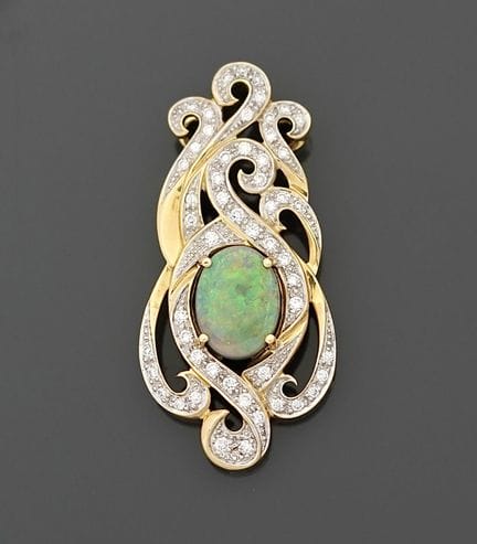 Bedeutender Anhänger im Jugendstil aus 18 Karat Ge