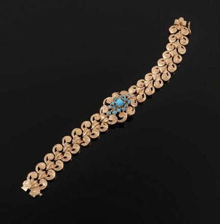 Bracciale articolato in oro giallo 18 carati (750 