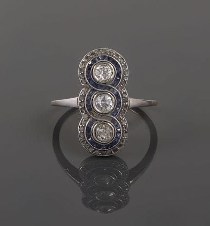 Ring aus 18 Karat Gelb- und Weißgold (750 Tausends