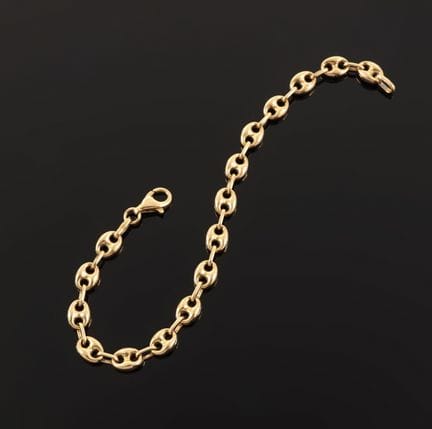 Bracciale in oro giallo 18 carati (750 millesimi) 