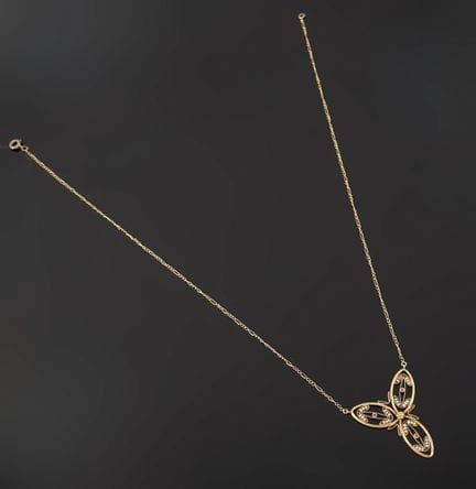 Halskette aus 18 Karat Gelbgold (750) mit einer Fi