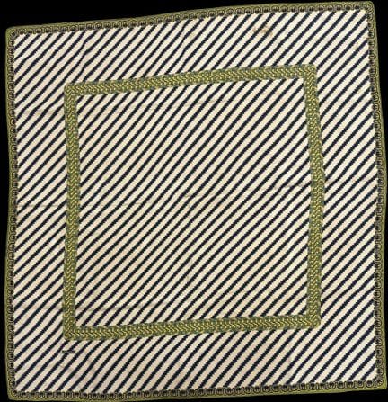 CHANEL 
Silk crepe scarf in shades of cream, khaki