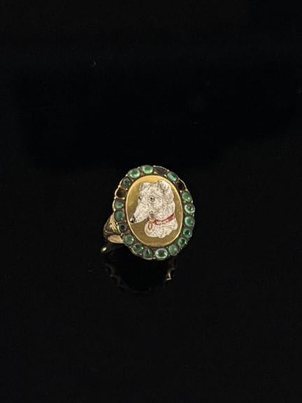 Ring mit ovaler Platte aus 18 Karat Gelbgold (750 