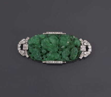ART-DECO-ZEIT
Außergewöhnliche Brosche in Form ein