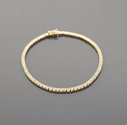 Tennisarmband aus 18 Karat Gelbgold (750 Tausendst